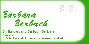 barbara berbuch business card